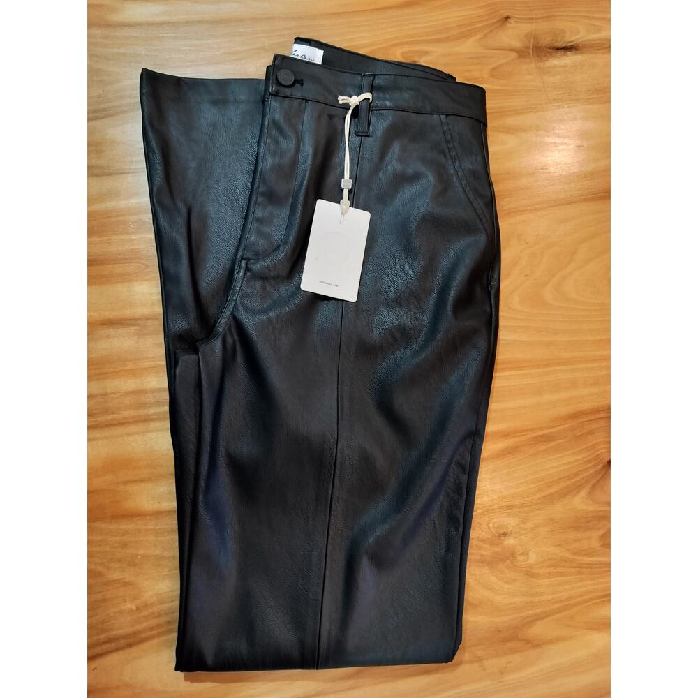 KanCan NWT High Rise Faux Leather Bootcut Pants Size 13/30 Black - Picture 6 of 9